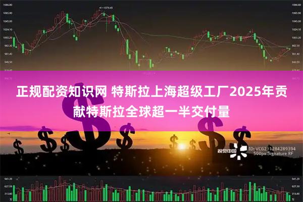 正规配资知识网 特斯拉上海超级工厂2025年贡献特斯拉全球超一半交付量